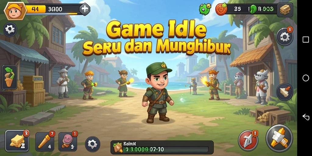 Tangkapan layar gameplay 34R yang menampilkan keseruan bermain Idle.