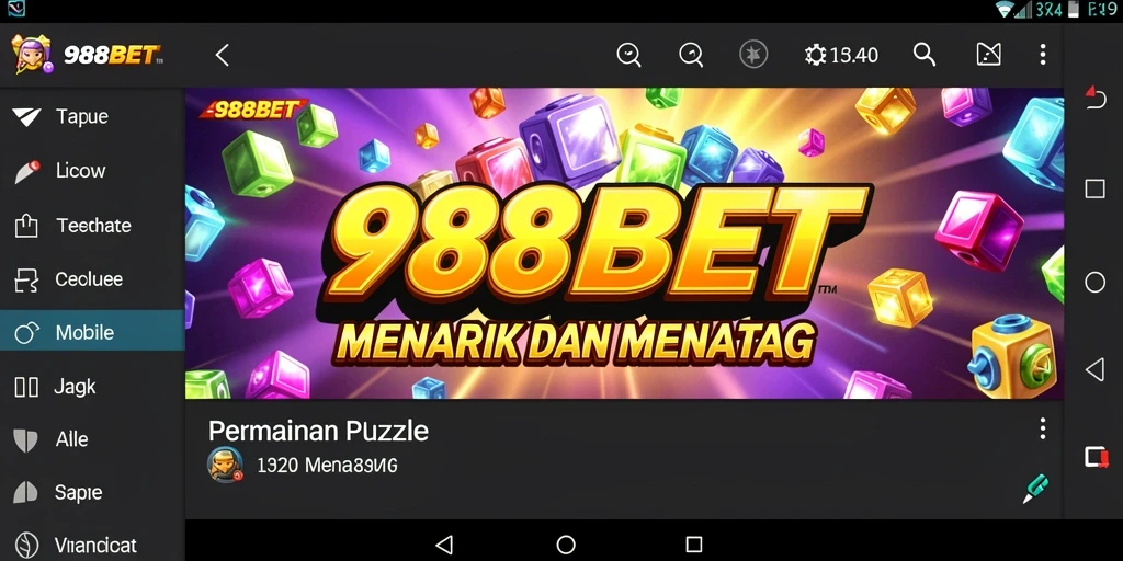 Tampilan gameplay seru dari 988BET yang penuh tantangan puzzle.