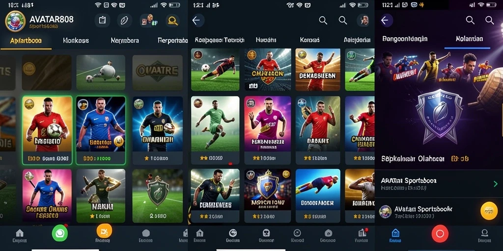 Tampilan gameplay Sportsbook yang menarik dan informatif.