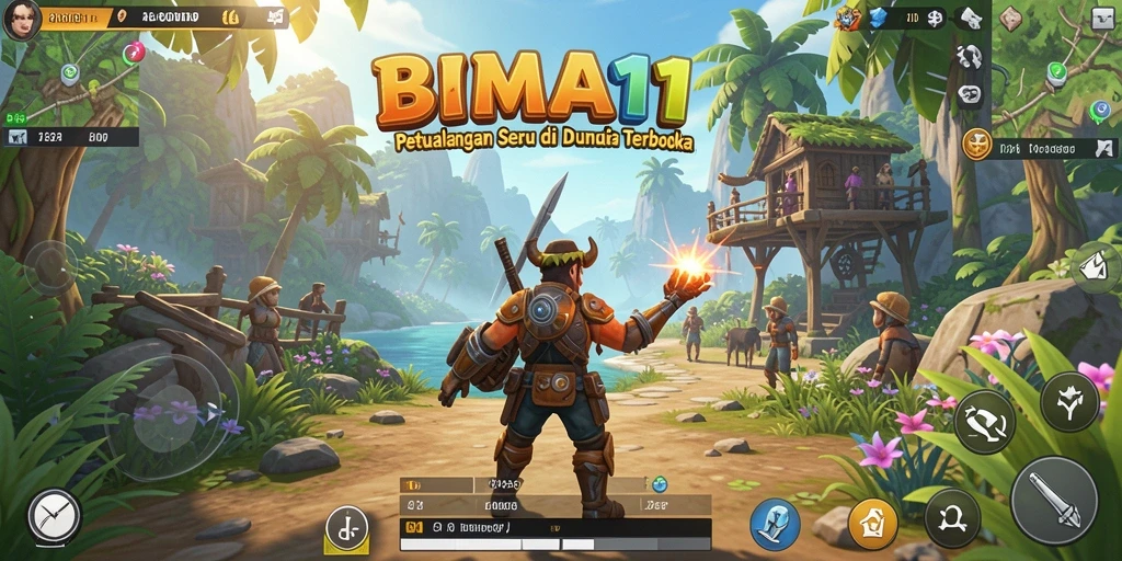 Tampilan gameplay BIMA11 yang mengasyikkan di dunia terbuka.
