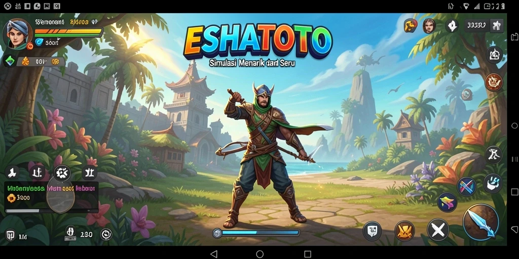 Tampilan gameplay ESHATOTO dengan fitur simulasi yang menarik