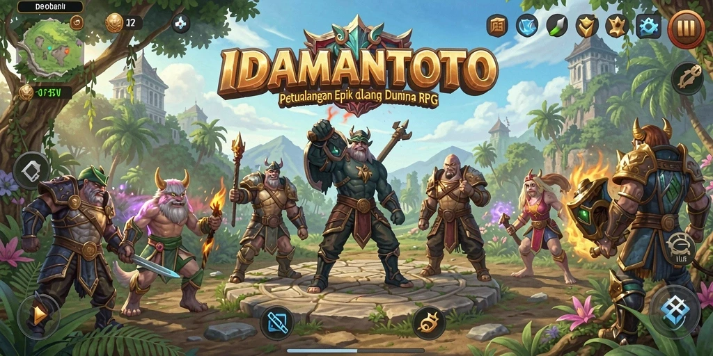 Tampilan gameplay menakjubkan dari IDAMANTOTO, tunjukkan aksi seru RPG.