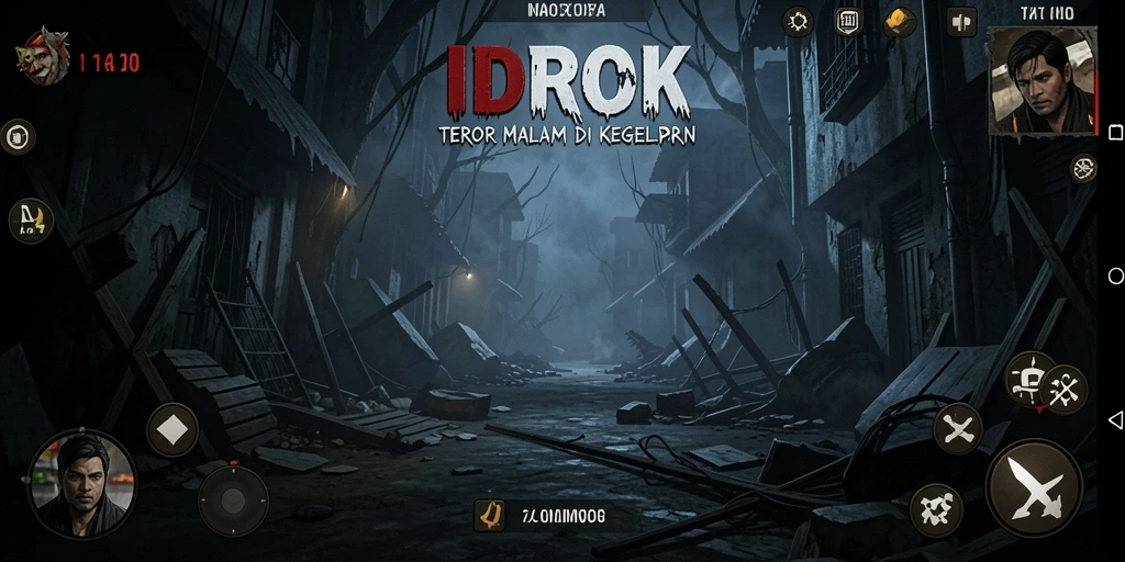 Gameplay IDROK yang mencekam dengan suasana angker.