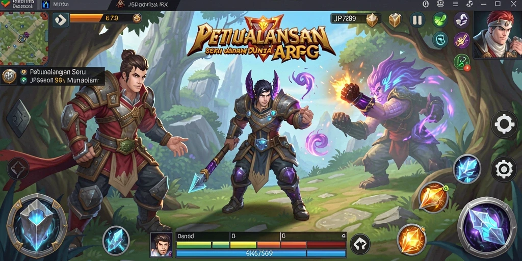 Gameplay seru dan strategis dalam petualangan ARPG.