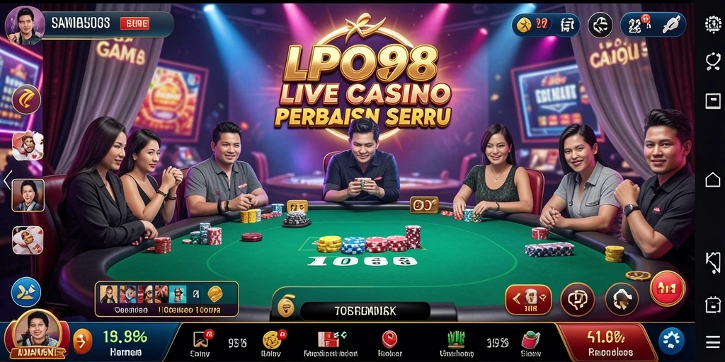 Tampilan interaktif dari permainan Live Casino di LPO88.