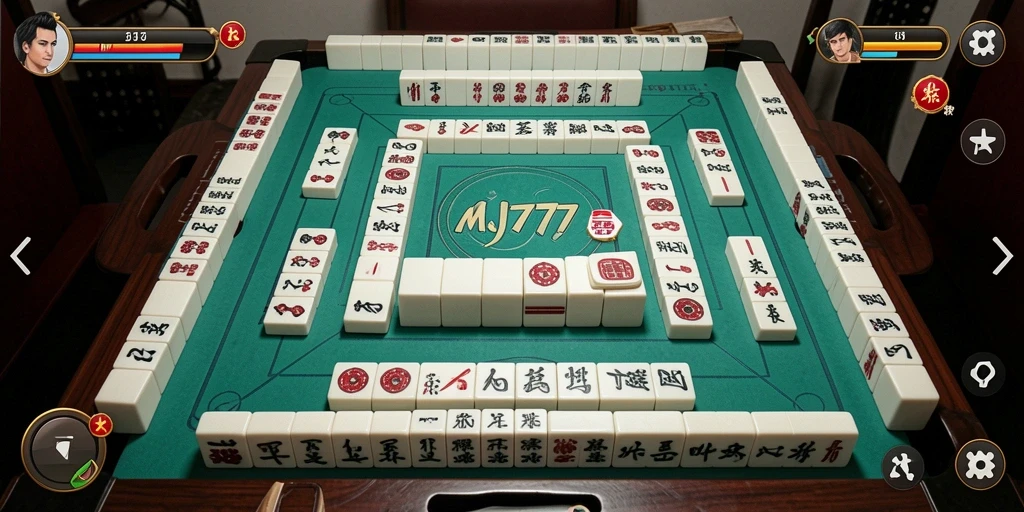 Tampilan gameplay Mahjong yang menegangkan di MAJ777.
