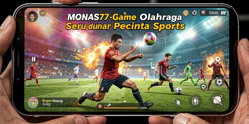 Tampilan gameplay seru dari MONAS77 yang menunjukkan aksi olahraga kompetitif.