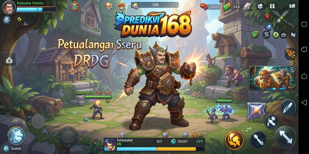 Tangkapan layar menampilkan aksi seru dalam gameplay RPG PREDIKSI168.