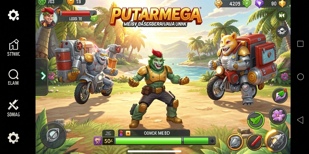 Tampilan gameplay PUTARMEGA yang menarik dan seru.