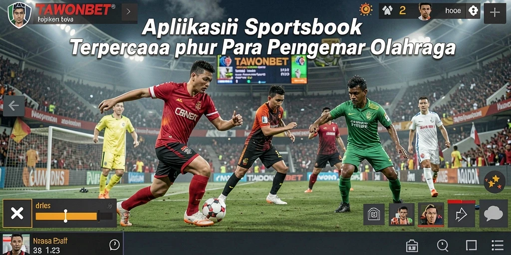 Tampilan utama TAWONBET menampilkan berbagai pilihan taruhan olahraga.
