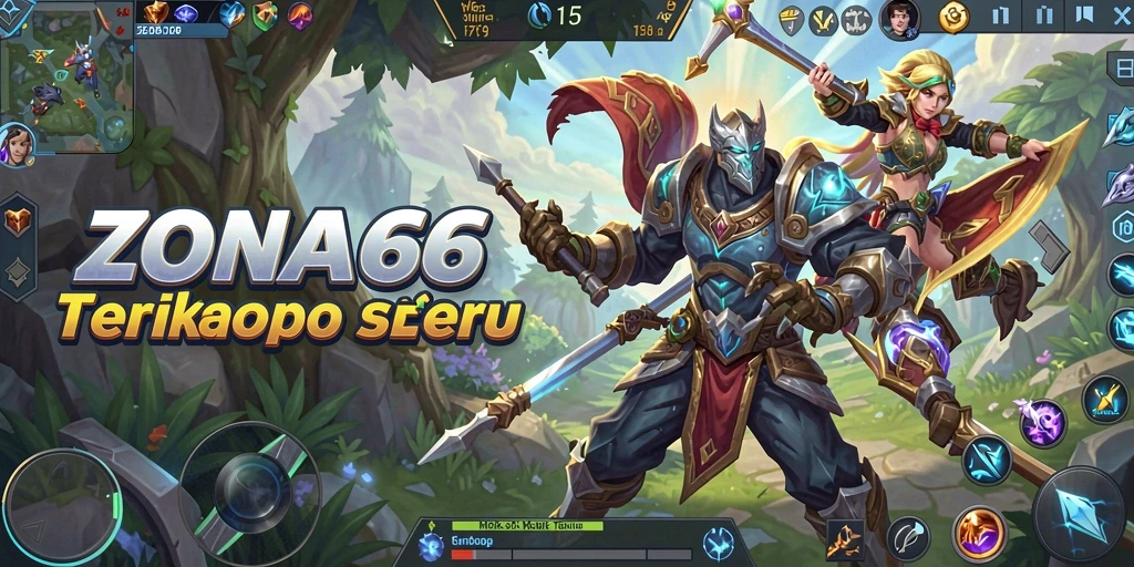 Tampilan gameplay seru dengan pertarungan tim yang intens di ZONA66.